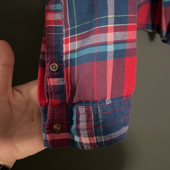 Red and Blue Abercrombie & Fitch flannel. medium - Picture 6 of 7